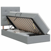 Letto con contenitore e materasso Grigio Chiaro 90 x 200 cm 3459477