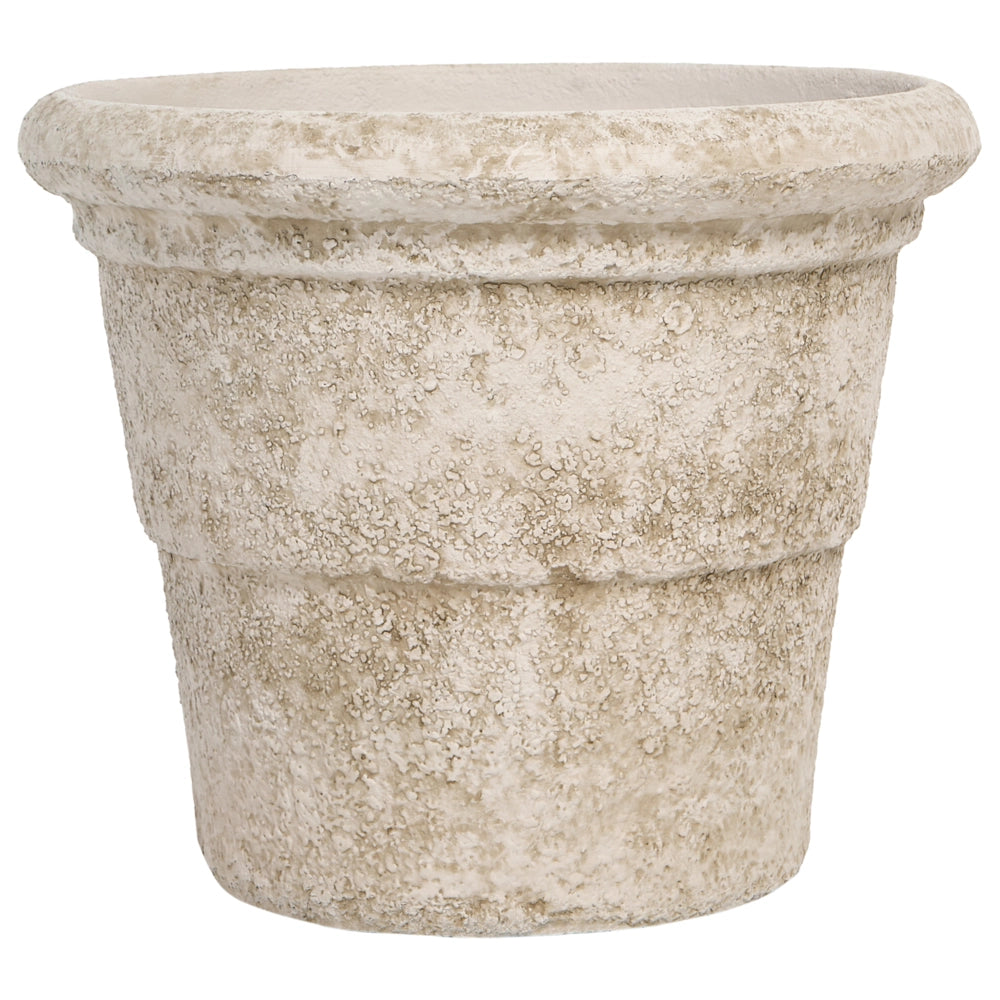 Vaso da fiori alto in pietra per giardino, per interni ed esterni 41x35 cm Beige chiaro giardino terrazzo