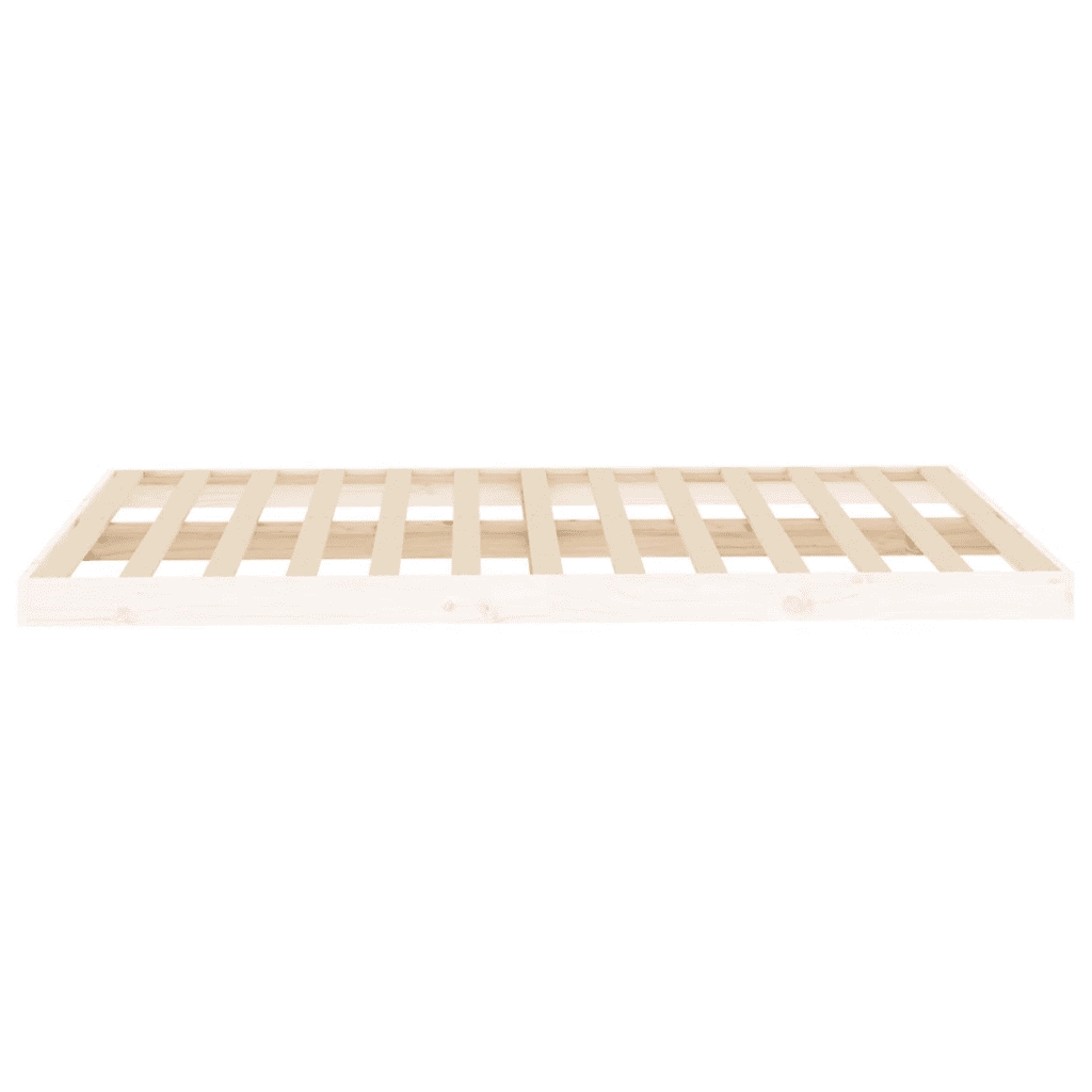 Letto matrimoniale | Letto per adulti | Giroletto senza Materasso Bianco 120x200 cm Legno Massello Pino