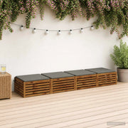 Cuscini per Sedia in 4 Pezzi SOEST 4 pz 100% Poliestere Grigio 944606