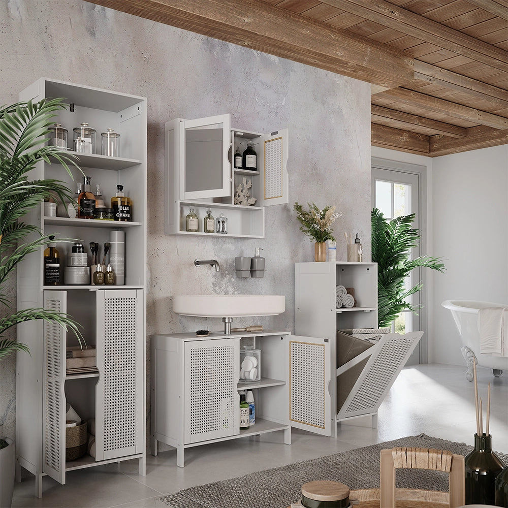 Vicco Set di mobili da bagno Bianco 4 parti
