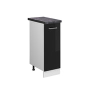 Armadio cucina dispensa alto R-Line Nero lucido/Bianco 30 cm, PL Antracite Vicco