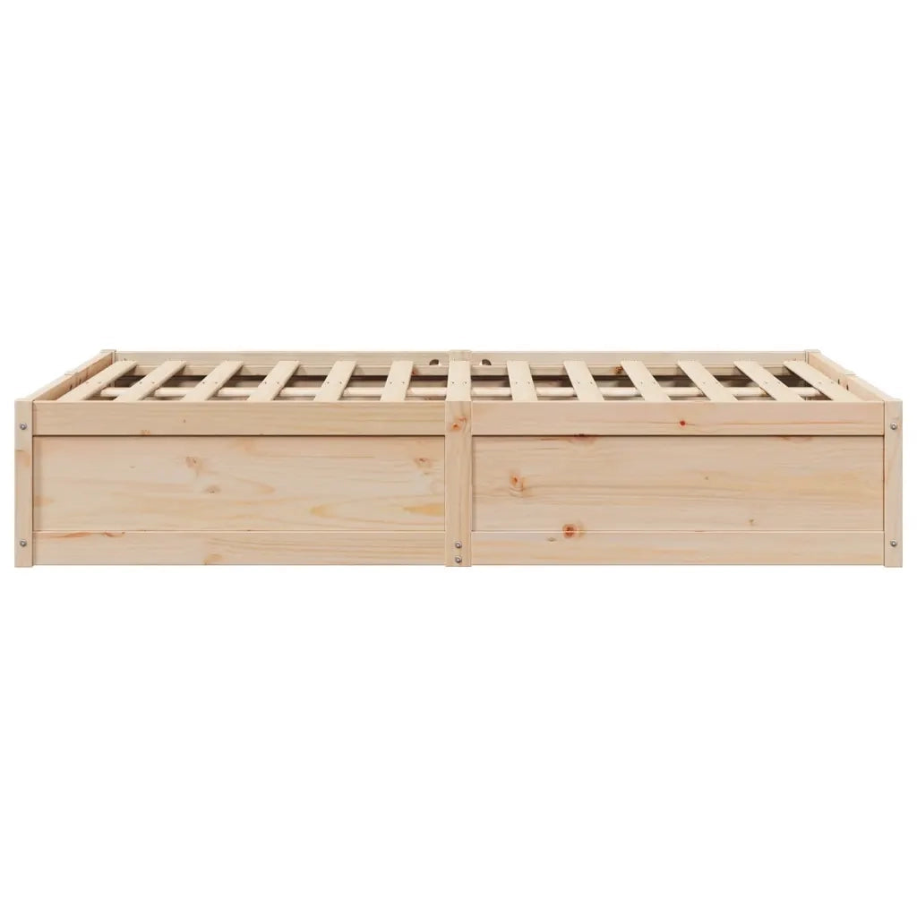 Letto senza Materasso 135x190 cm in Legno Massello di Pino