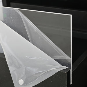 Tavolino moderno - Xylo - 90x45cm vetro temperato LED nero