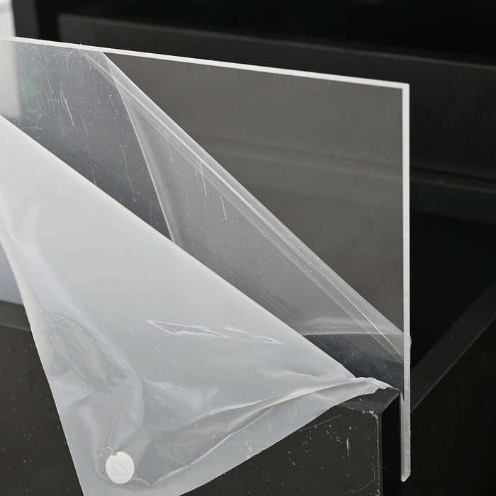 Tavolino moderno - Xylo - 90x45cm vetro temperato LED nero