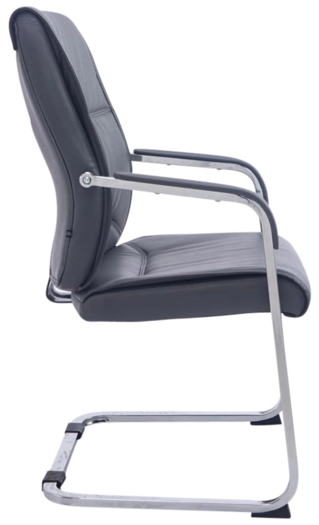 Set di 2 sedie a sbalzo XXL Anubis in similpelle grigio