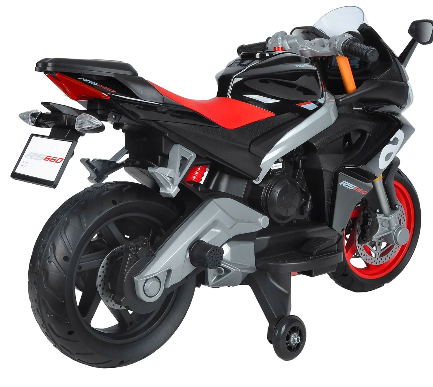 Moto Elettrica per Bambini Licenza Ufficiale Aprilia RS660 12V 3,5Ah Nero
