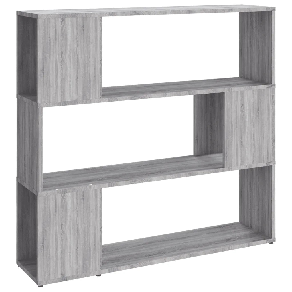Libreria Divisorio-Scaffale per Libri-Mobile di Stoccaggio Grigio Sonoma 100x24x94 cm