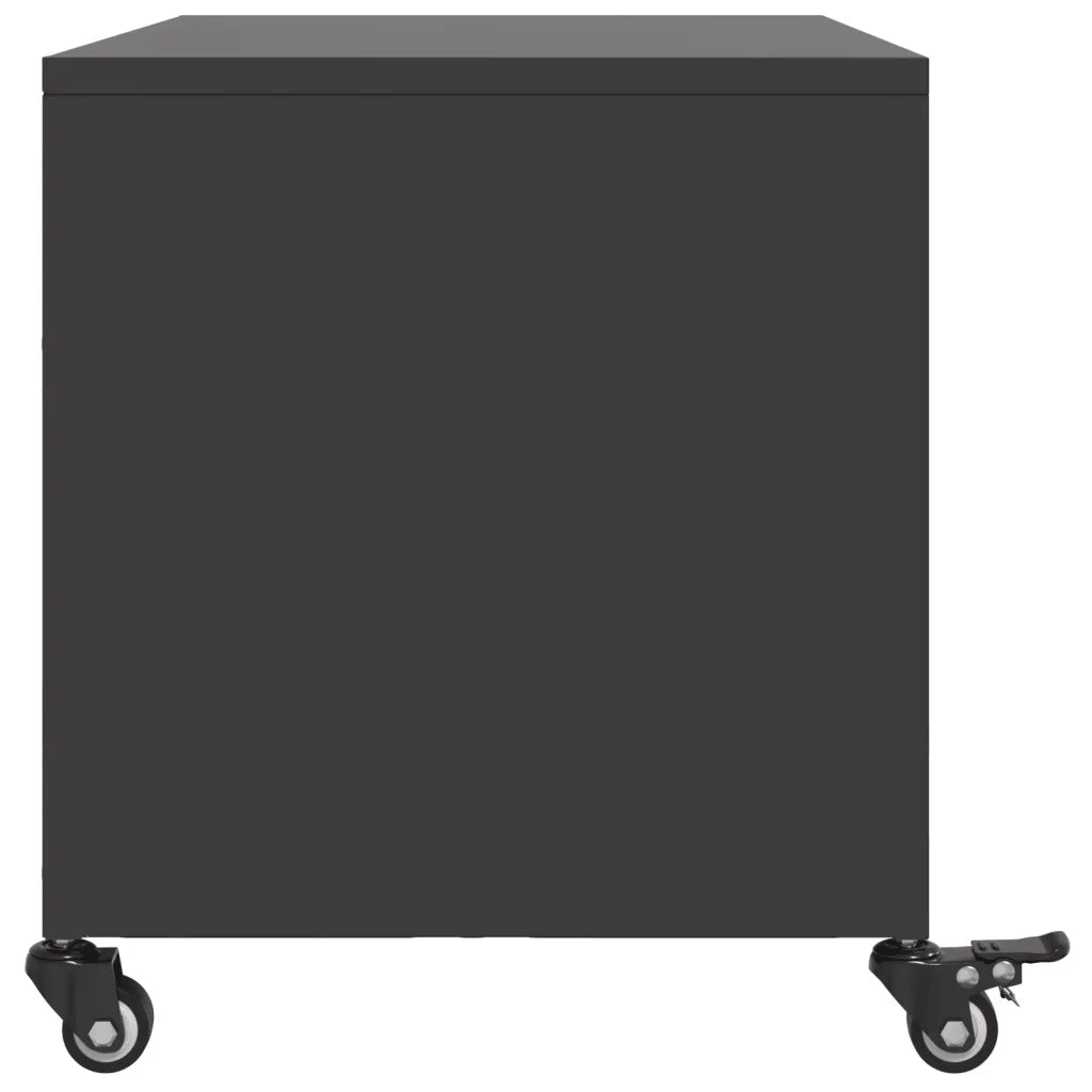 Mobile TV Nero 68x39x43,5 cm in Acciaio 846668