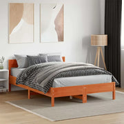 Letto senza Materasso Marrone Cera 120x190 cm in Legno di Pino 842777