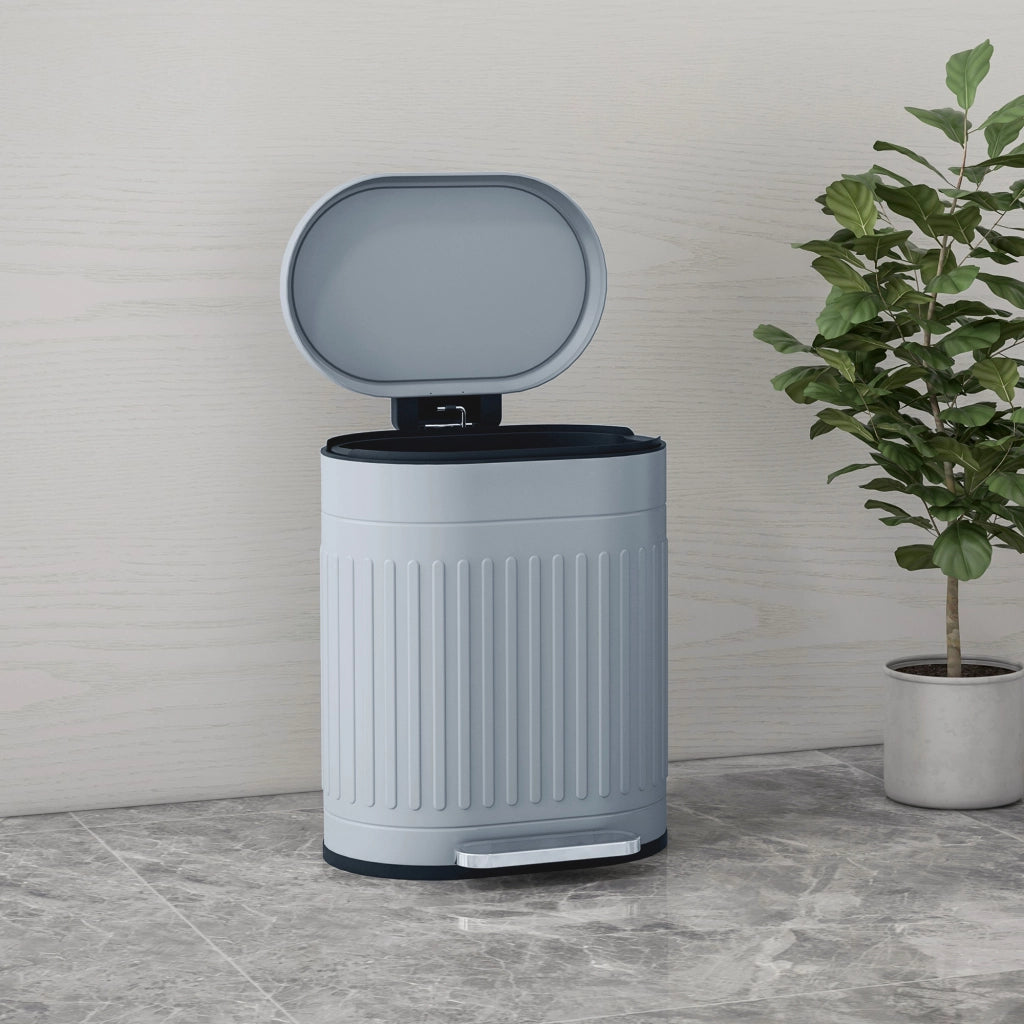 Cestino 20L con Coperchio a Pedale e Contenitore Interno Estraibile ¨C Zephmum ¨C 36.5x31.2x45 cm, Grigio