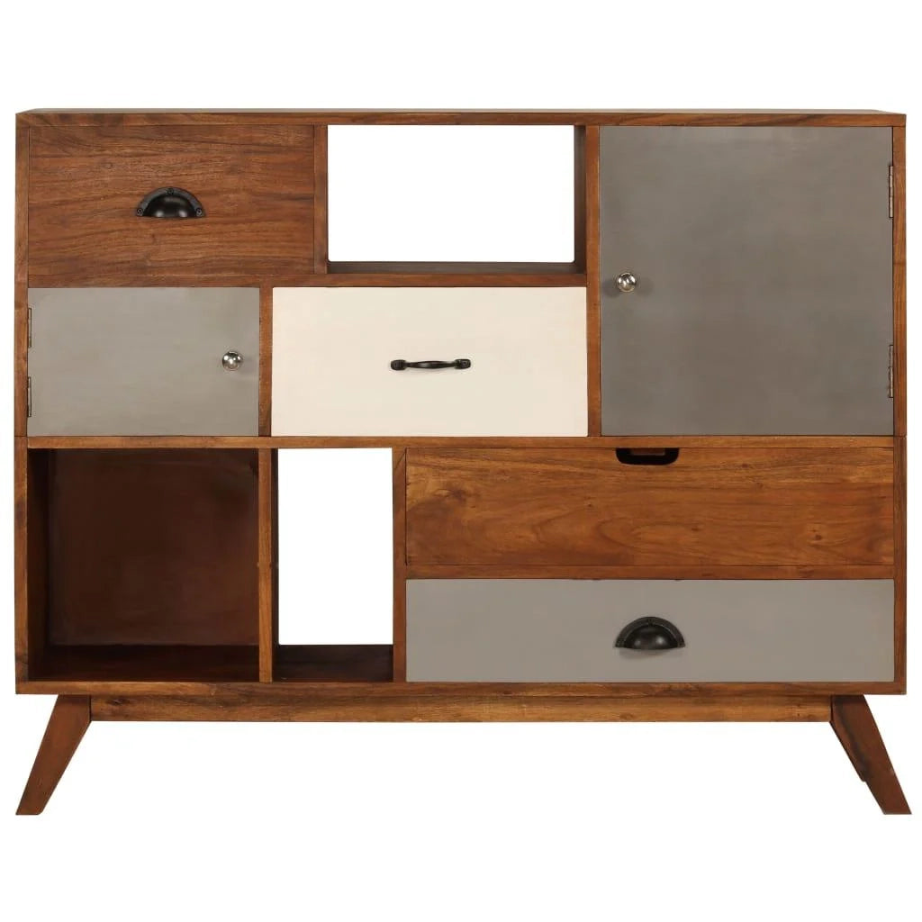 Buffet credenza mobiletto consolle mobile contenitore 115 cm legno massello di acacia 4402175