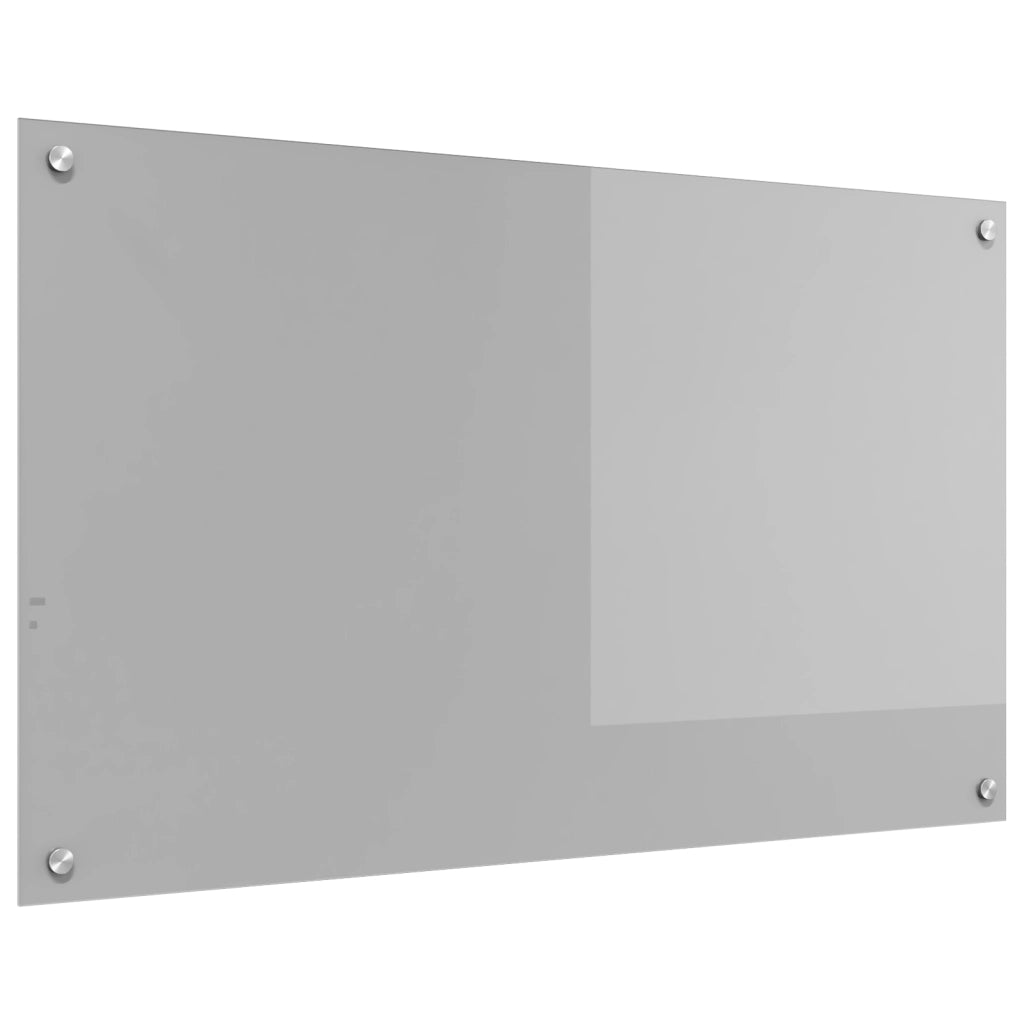 Paraspigolo Cucina Grigio Chiaro 100x60x0,6 cm Vetro Temperato
