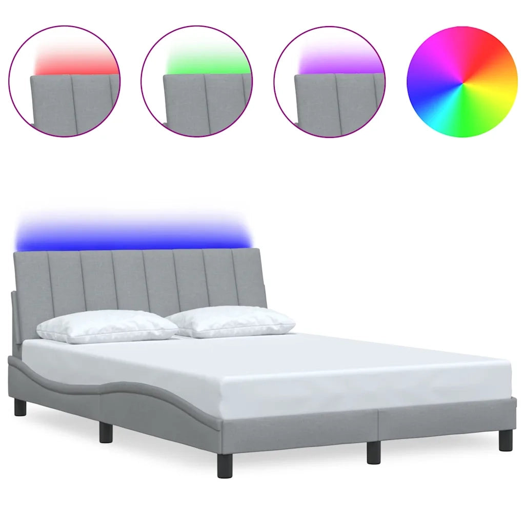 Giroletto senza Materasso Hanko Grigio Chiaro 140x190 cm Tessuto