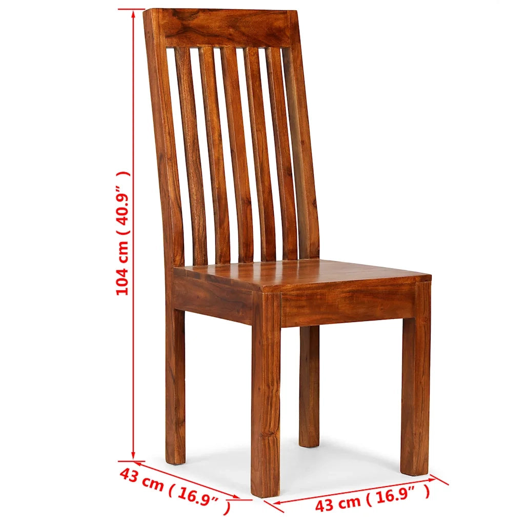 Sedie da Pranzo Moderne 6 pz Massello con Finitura Sheesham  cod mxl 13708