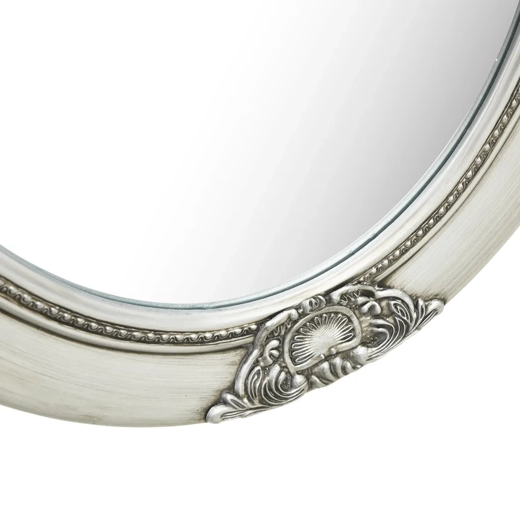 Specchio da Parete Stile Barocco 50x70 cm Argento 320354