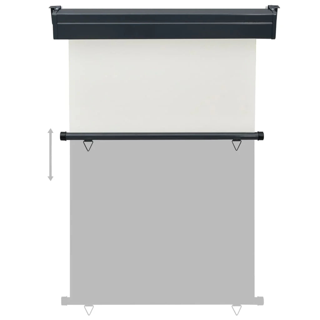 Tenda da sole laterale retrattile/schermo privacy per patio giardino terrazza balcone 120 x 250 cm crema 02_0007008