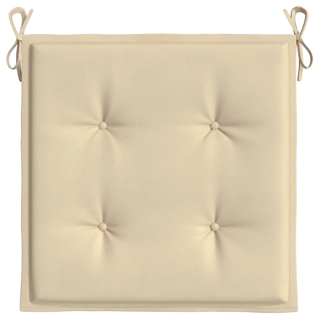 Cuscini per Sedia 6 pz Beige 40x40x4 cm in Tessuto Oxford
