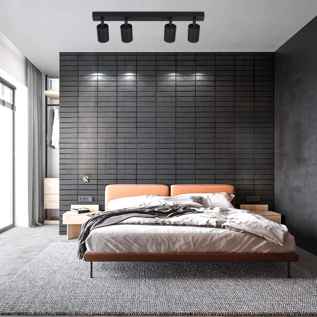 ZMH Faretto da soffitto 4 luci GU10 design industriale moderno orientabili per soggiorno corridoio