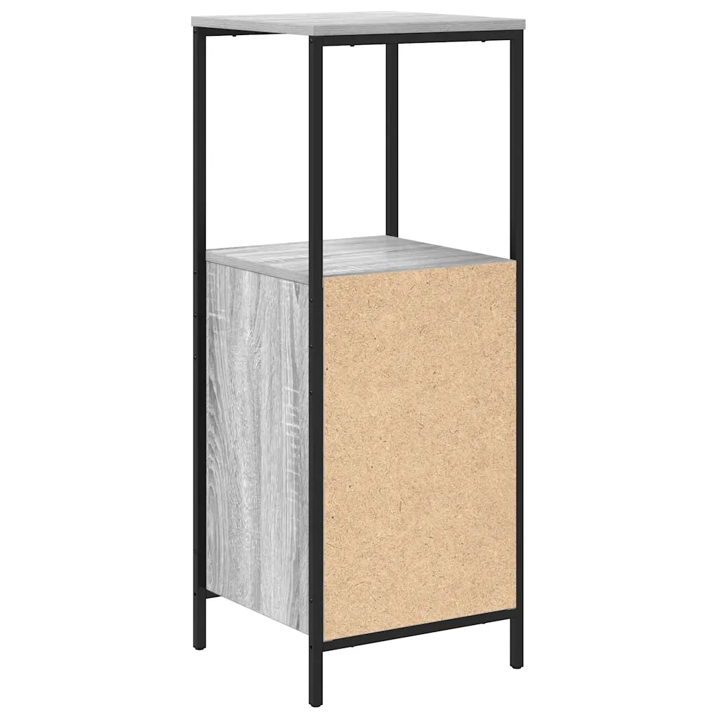 vidaXL Mobile da Bagno con Ripiani Grigio Sonoma 36x35x95 cm