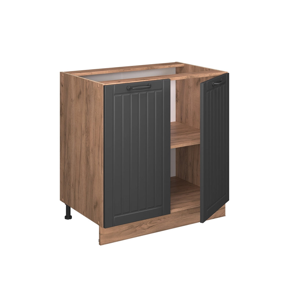 Vicco Mobiletto base cucina Grigio scuro 80 cm con ripiano, senza piano di lavoro