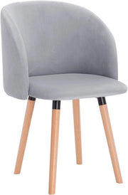 1x sedie sala da pranzo sedie cucina moderne poltroncina salotto Adatte per Sala da Pranzo, Soggiorno, Camera da Letto Estetica in Tessuto di velluto Gambe di Legno, Grigio BH121gr-1