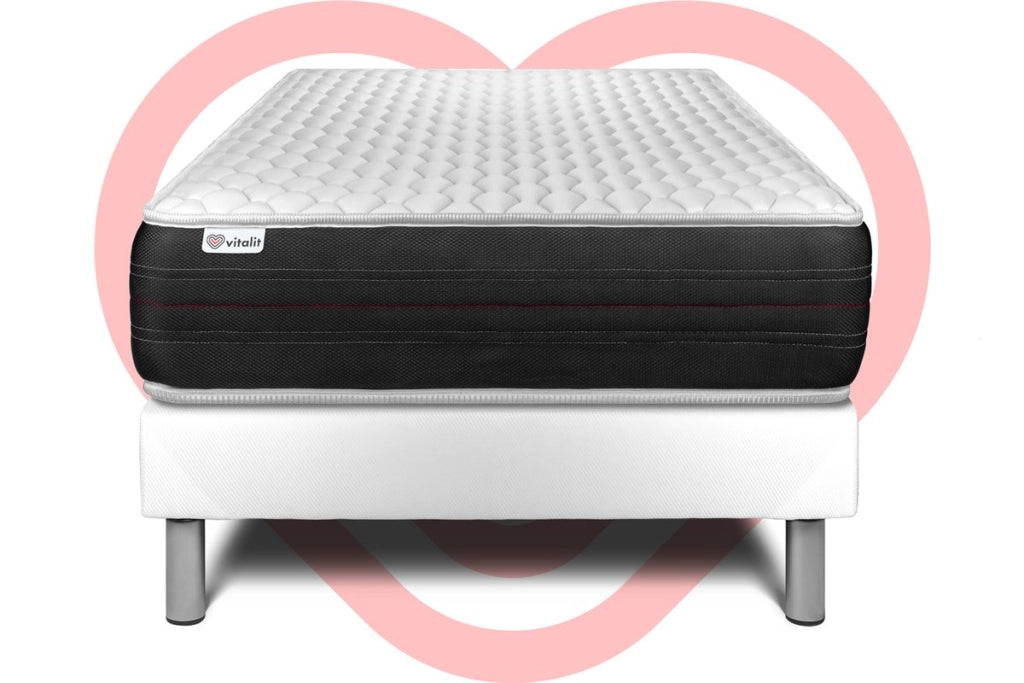 Letto con materasso VITAL SPRING 120 x 190 cm Rete kit Bianco