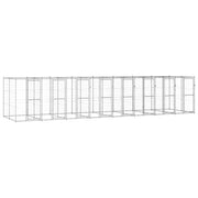 Recinto per animali da esterno per cani in acciaio zincato 19,36 m² 02_0000411