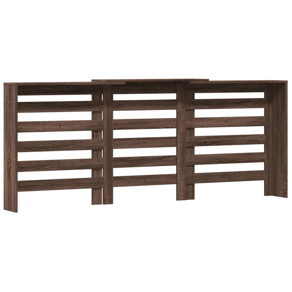 vidaXL Copertura Termosifone Rovere Marrone 205x21,5x83,5 Multistrato