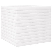 Fioriera | Cassetta per fiori | Vaso da Giardino Bianca 50x50x46 cm Legno Massello di Pino