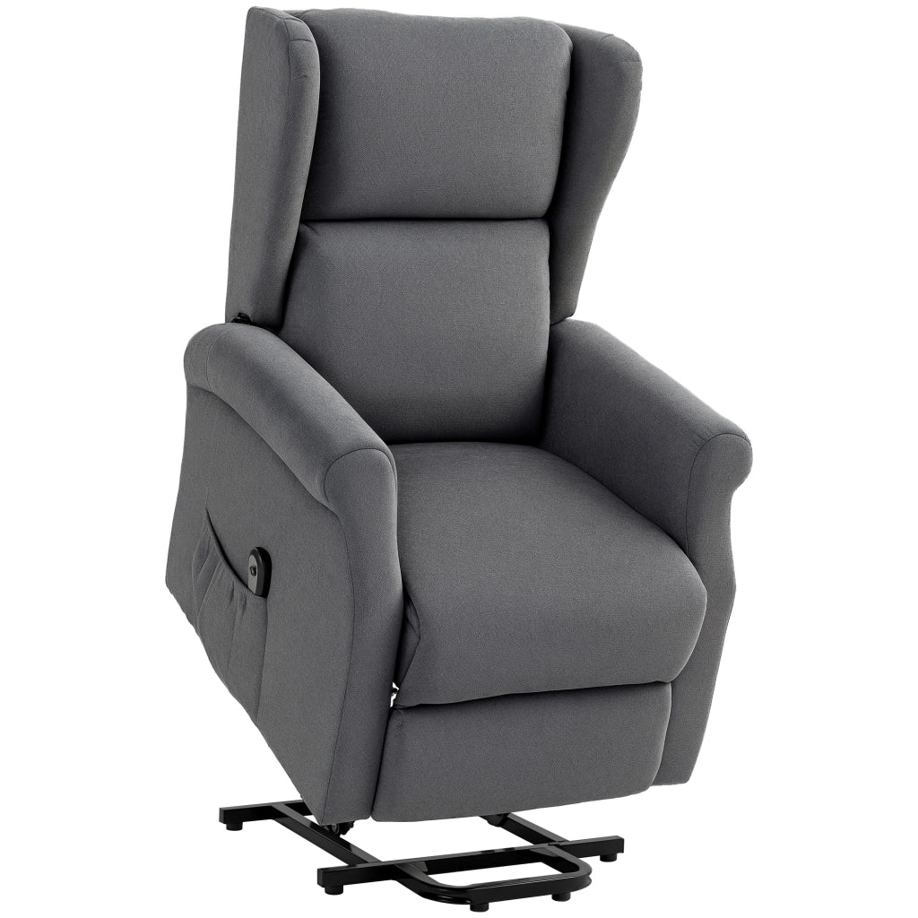 Poltrona reclinabile con alzapersona e poggiapiedi ¨C zephmum ¨C grigio scuro 72.5x94x109 cm