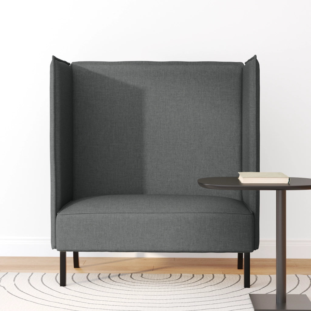Divano Alto Grigio Scuro 109x56x121 cm Tessuto