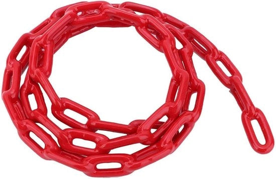 Catena in Acciaio Verniciata per Accesso in Sella da Giardino, Lunghezza 1.5 m, Colore Rosso.