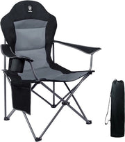 Campingstoiletelevolto - 160 kg sostenibile - dimensioni extra grandi - schienale alto - cuscino confortevole - sedia pieghevole - per camping giardino terrazza spiaggia