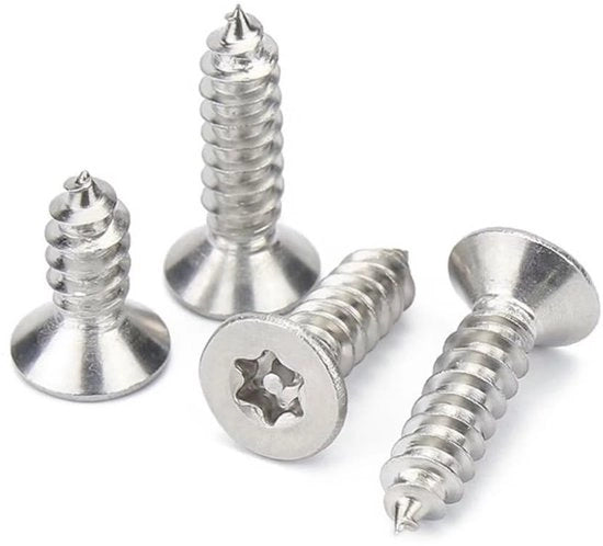 Viti Autoalloganti in Acciaio Inox 304 - Testa Torx - M2,9 x 13 mm - Pacchetto da 100 - Resistente alla Corrosione - Duraturo