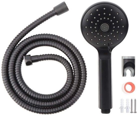 Kit di Pulizia Personale Manuale - Supporto per la Pulizia Intima - Manico Nero - Tubo di Pulizia 1,5 m - Design Moderno - Materiale ABS - Kit di Pulizia Intima