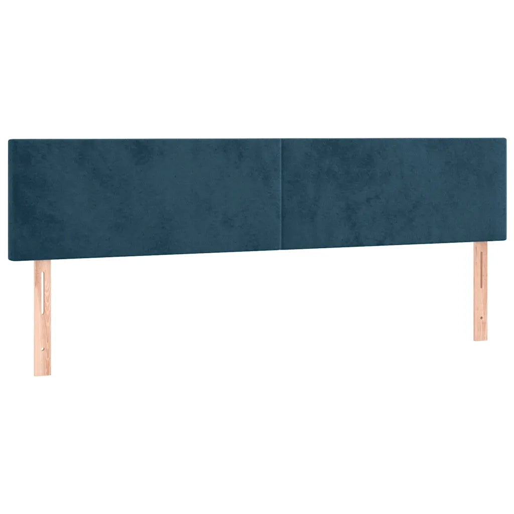 Testiera Blu Scuro 180x5x78/88 cm in Velluto 345842