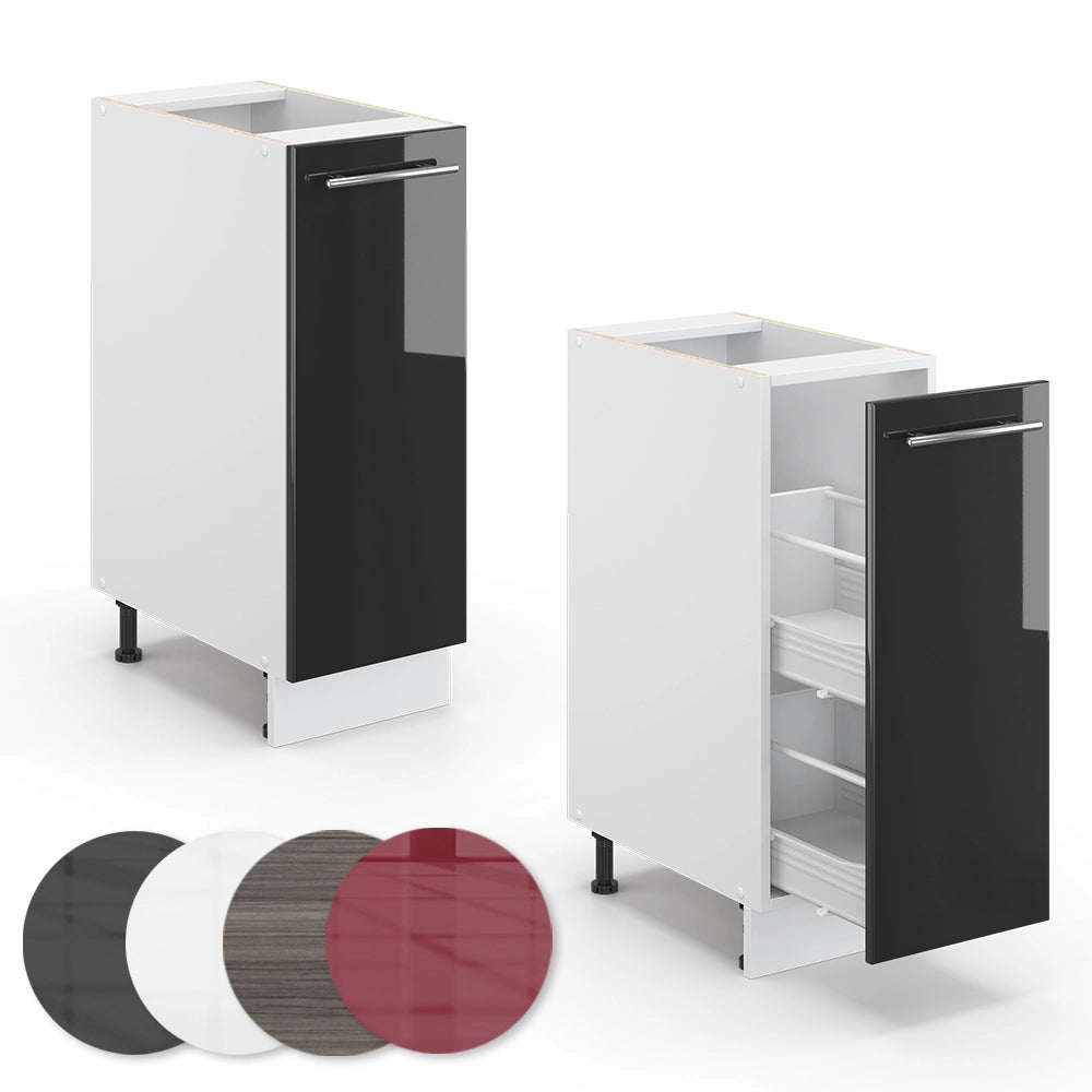 Vicco Armadio cucina dispensa alto Antracite lucido 30 cm senza piano di lavoro