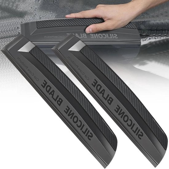 Trekker per silicone per auto da 2 pezzi con guanto in gomma per auto - waterwisser per parabrezza, specchietto e doccia - maniglione meno