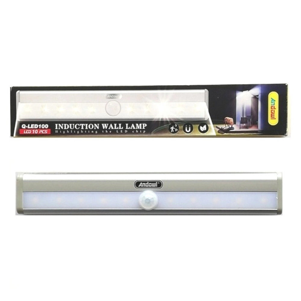 Trade Shop - Lampada Da Parete A Induzione 10led Con Sensore Di Movimento Per Armadi Q-led100 -
