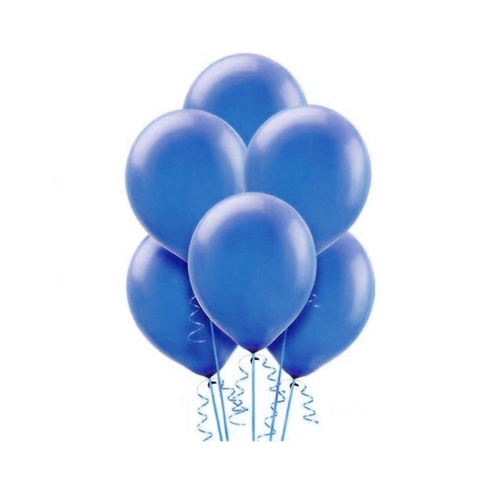 Trade Shop - Confezione Set 8 Pezzi Palloncini Blu Festa Party Compleanno Bimbi -