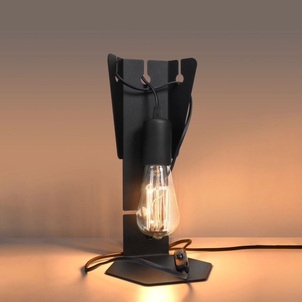 Lampada da tavolo Pure Lume Dalton nera E27 PU.0880