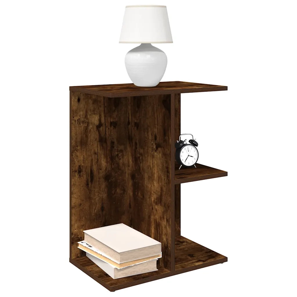 Comodini 2 pz-Set di 2 Tavolino da notte Rovere Fumo 46,5x29x61 cm in Legno Multistrato