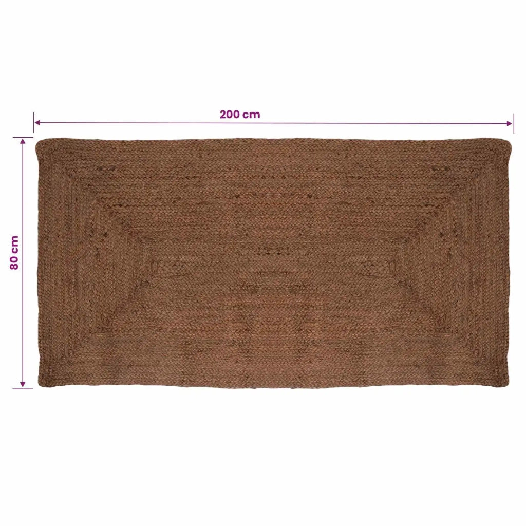 Tappeto da Area Grigio 80 x 200 cm Juta 42010409