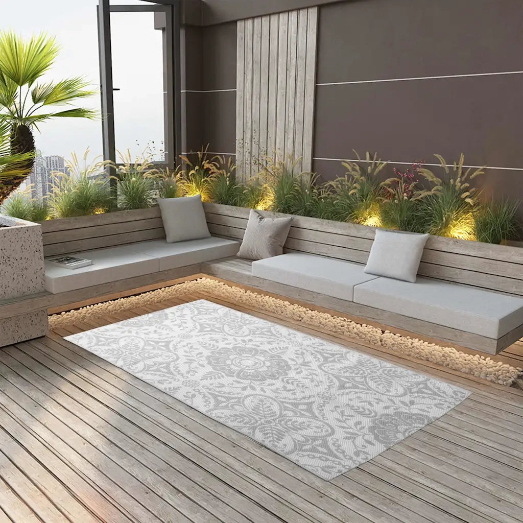 Tappeto da Esterni ARAKIL Grigio Chiaro 160x230 cm in PP CFW6965914