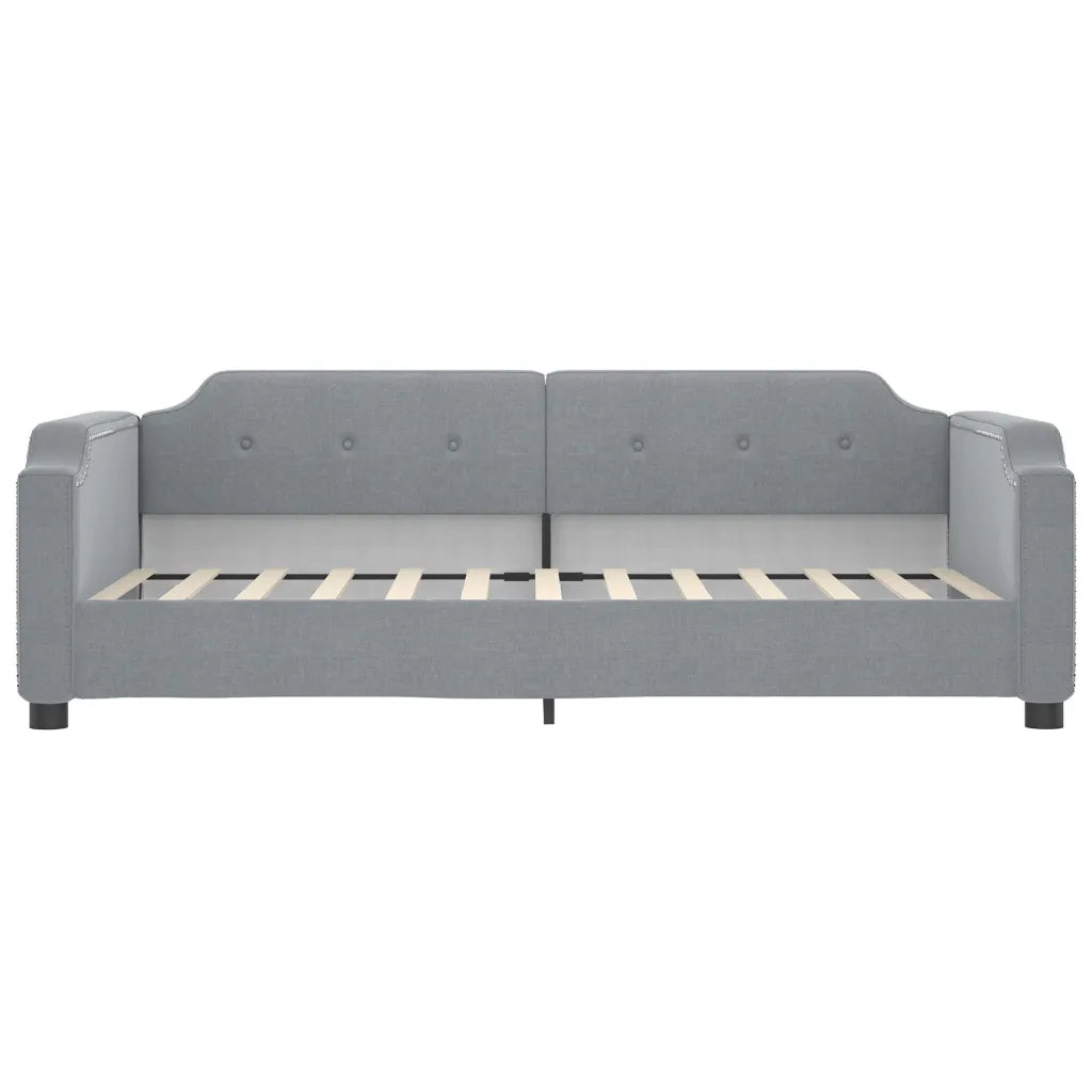 Divano Letto con Letto Estraibile-Sofa Letto-Daybed Grigio Chiaro 90x200 Tessuto 850006