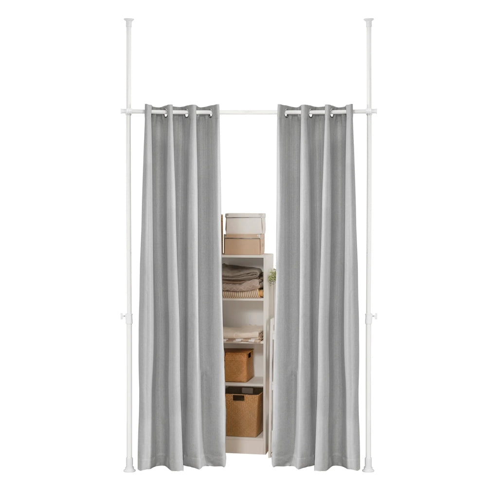 Tenda Oscurante Regolabile, Tende oscuranti per Interni, Tende Termiche Isolanti, 2 Pannelli, Grigio Chiaro,L (162-270) x A (199-285) cm, KLS12-HG