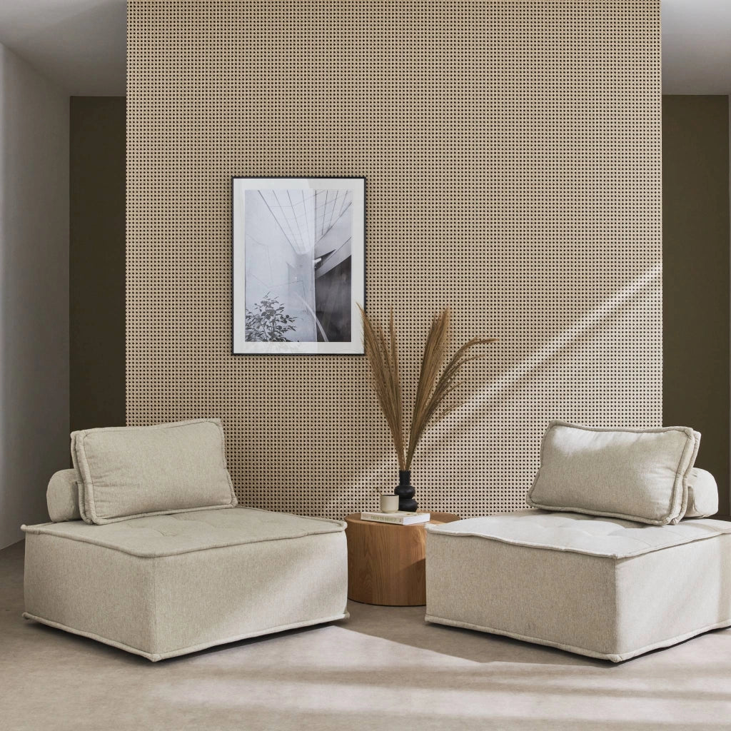 Divano modulare, 2 posti, beige