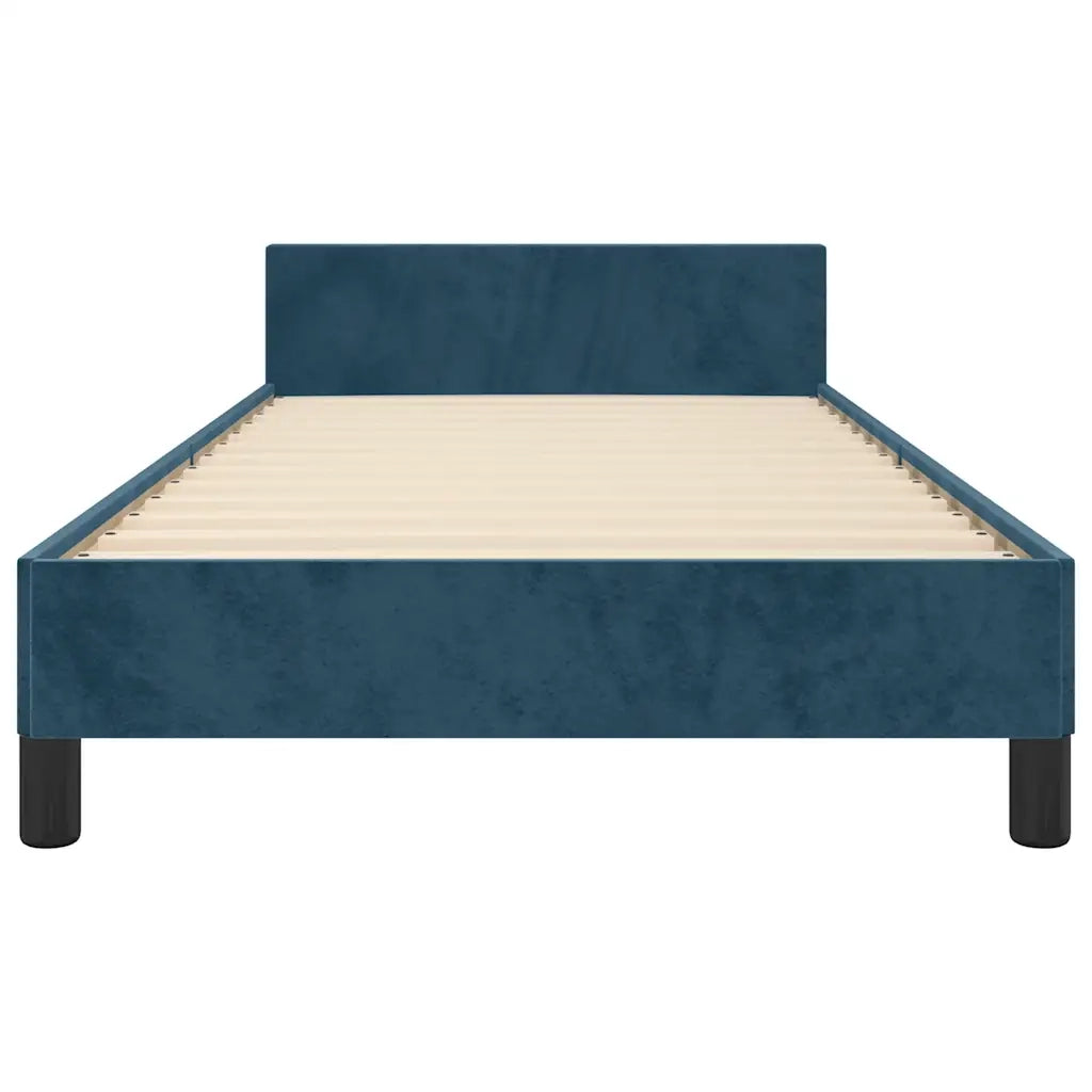 Giroletto senza Materasso Blu Scuro 100x200 cm in Velluto