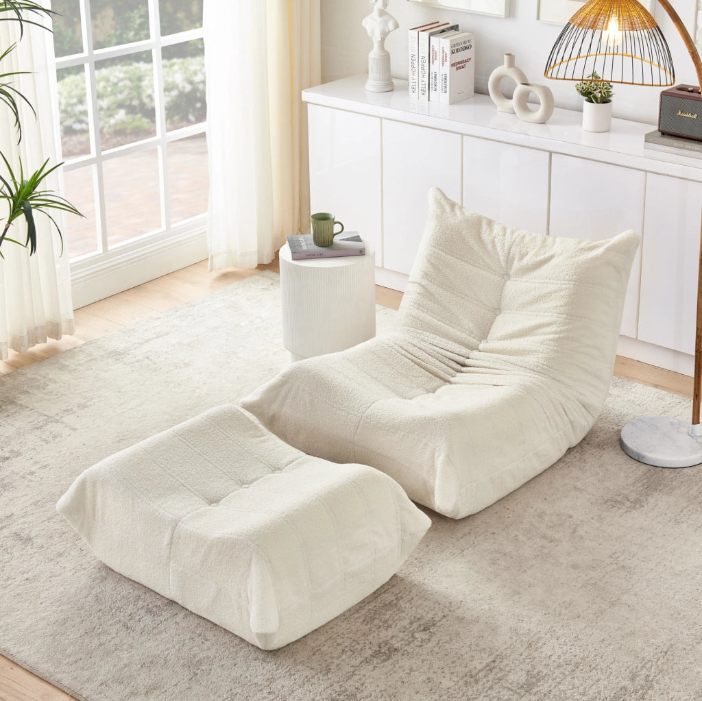 Poltrona sacco 112x105x59 cm per relax grigio scuro